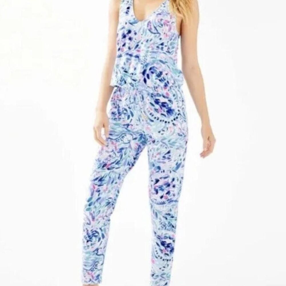 Lilly-pulitzer Women's Blue and White Jumpsuit
